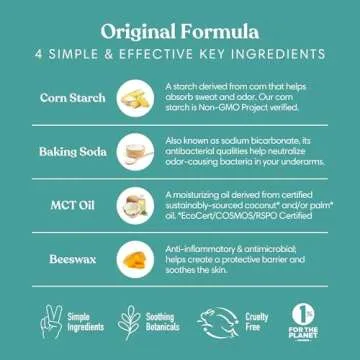 HUMBLE BRANDS Original Formula Aluminum-free Deodorant. Long Lasting Odor Control with Baking Soda and Essential Oils, Full and Travel Size (Moroccan Rose)