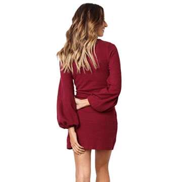 R.Vivimos Women's Elegant Knitted Bodycon Dress