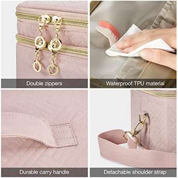 BAGSMART Large Makeup Bag for Travel & Organization