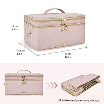 BAGSMART Large Makeup Bag for Travel & Organization