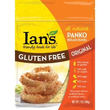 Ian's Natural Foods Panko Breadcrumbs Gluten Free Original - Perfect for Crispiness in Your Dishes!