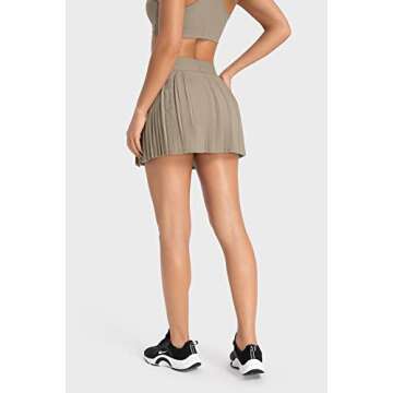 Altiland Women's Pleated Tennis Athletic Skirts with Shorts