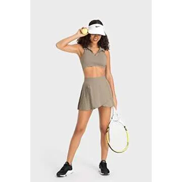 Altiland Women's Pleated Tennis Athletic Skirts with Shorts