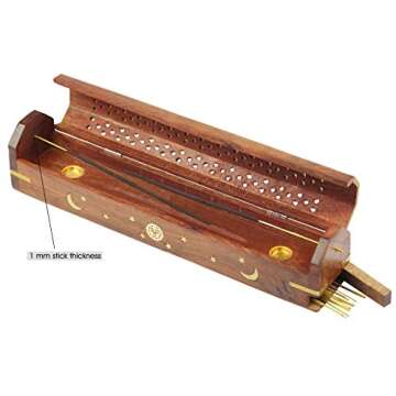 Sheesham Wood Incense Holder Set - Handmade Aromatherapy Gift
