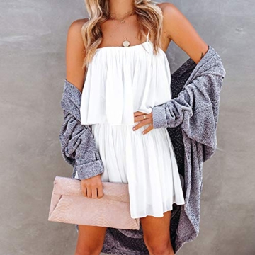 Stylish EXLURA Womens Spaghetti Strap Short Jumpsuit