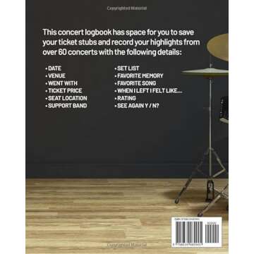 My Concert Journal - Concert Ticket Album and Logbook: Organize the Memories of your Favorite Concer...