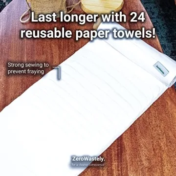 Eco-Friendly Reusable Paper Towels - 24 Pack Super Absorbent