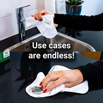 Eco-Friendly Reusable Paper Towels - 24 Pack Super Absorbent