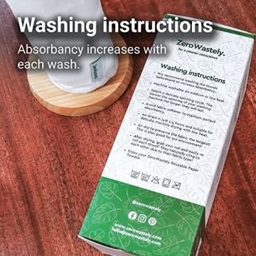 Eco-Friendly Reusable Paper Towels - 24 Pack Super Absorbent