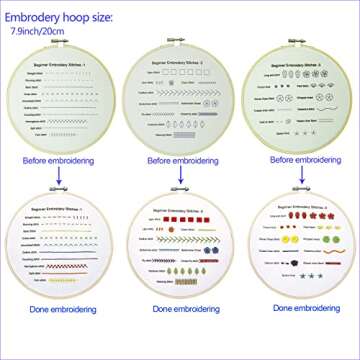 Bonroy Beginners Embroidery Kit - Learn 30 Stitches Easily