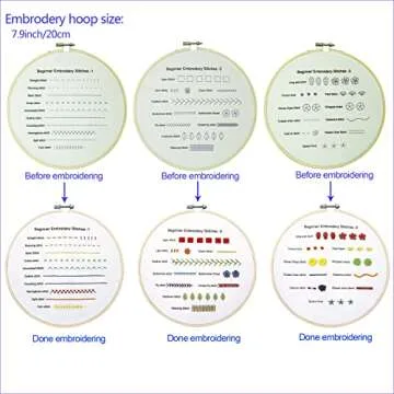 Bonroy Beginners Embroidery Kit - Learn 30 Stitches Easily