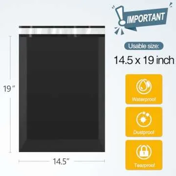 Famagic Poly Mailers - 100 Pack of 14.5x19 Inch Shipping Bags - Durable and Chic Design for Small Bu...