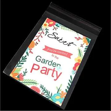 Borningfire 200 Pcs 4"x4" Square Clear Cello Cellophane Bags Resealable Self Adhesive Sealing, Good for Bakery Cookie Candy Soap Cards Snacks Food Treat Gift Favor