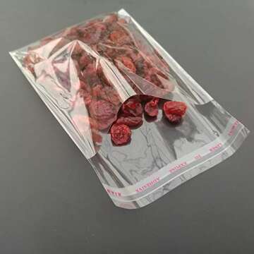 Borningfire 200 Pcs 4"x4" Square Clear Cello Cellophane Bags Resealable Self Adhesive Sealing, Good for Bakery Cookie Candy Soap Cards Snacks Food Treat Gift Favor