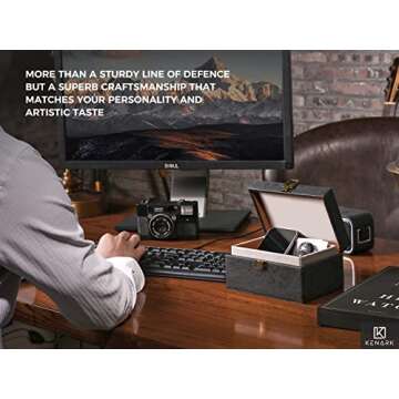 KENARK KK6M-BK Faraday Key Fob Protector Box, RFID Signal Blocking Shielding Box for Car Keys, Anti-...