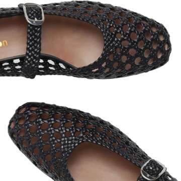 Pazzion Women Cute Closed Round Toe Mary Janes Comfortable Strap Buckled Ballet Flats Vintage Dance ...