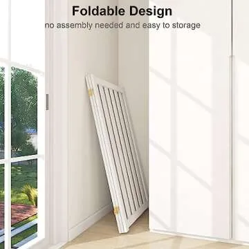 36" Extra Tall Freestanding Wooden Pet Gate for Safety