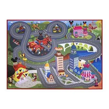 Gertmenian Disney Rug Boys Girls Childrens Bedroom Decor Kids Home Room Toys Bedding Games Area Carpet, 3x5 Small, Mickey Mouse Play Mat