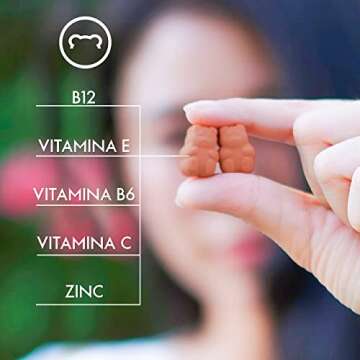 SugarbearPro Vitamins (Beauty Bears) Vegan Hair Gummy Vitamins with Biotin, Vitamin D, Folic Acid + Women's Multivitamins for Hair, Skin & Nails + Gift