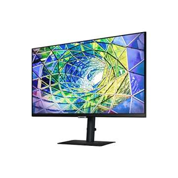 SAMSUNG S80A Computer Monitor, 27 Inch 4K , Vertical , USB C , HDR10 (1 Billion Colors), Built-in Speakers (LS27A800UNNXZA),Black