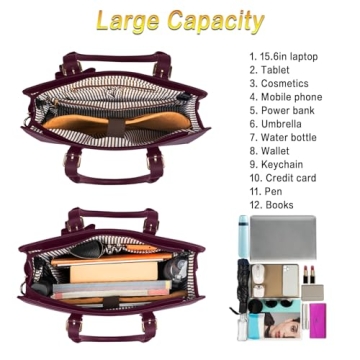 MATEIN Stylish Laptop Bag with USB Port for Women