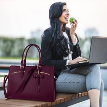 MATEIN Stylish Laptop Bag with USB Port for Women