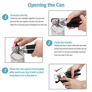 ACUTECATX Manual Can Opener for Seniors - Easy to Use and Safe