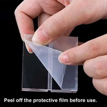 Hacaroa 20 Pack 2" Acrylic Place Card Holders with Card Slot, Clear Wedding Sign Holders Table Numbers Display Stands for Menu, Name, Meeting, Banquet