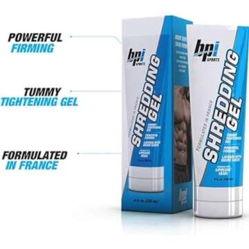 BPI Sports Shredding Gel - Skin Toning Gel for Men and Women with Caffeine and Palmitoyl Carnitine - Powered with Lipocare Vexel - 8 Fl Oz (Pack of 1)
