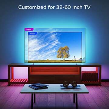 HAMLITE TV LED Backlight, 8.2Ft LED Light for TVs, Ambient Mood Lighting Kit