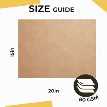 Kraft Paper Sheets Pack - Versatile 15 x 20 in. Size
