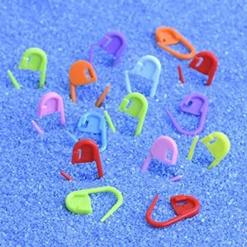 Shappy 120 Pieces Knitting Crochet Locking Stitch Markers Stitch Needle Clip, 10 Colors