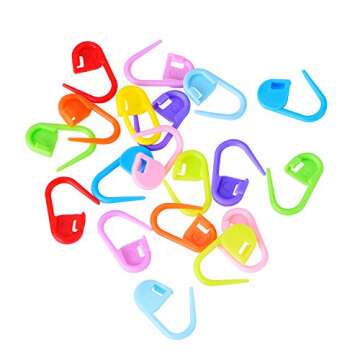 Shappy 120 Pieces Knitting Crochet Locking Stitch Markers Stitch Needle Clip, 10 Colors