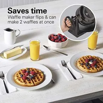 Hamilton Beach Belgian Waffle Maker - Double Flip Nonstick Plates