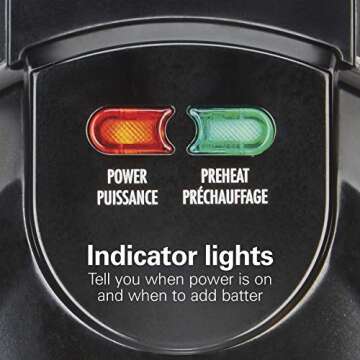 Hamilton Beach Belgian Waffle Maker - Double Flip Nonstick Plates