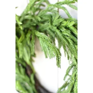 Afloral Real Touch Norfolk Pine Wreath - 24"