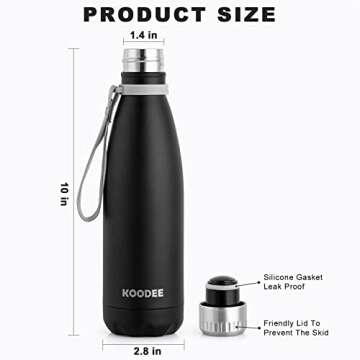 Koodee 2 Pack Water Bottle Insulated for All Ages