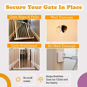 Wall Nanny - Baby Gate Wall Protector (Made in USA) Protect Walls from Pet Gates & Dog Gates - No Sa...