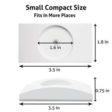 Wall Nanny - Baby Gate Wall Protector (Made in USA) Protect Walls from Pet Gates & Dog Gates - No Safety Hazard on Spindles - for Child Pressure Mounted Baby Gate for Stairs Cup Guard - White, 4 Pack