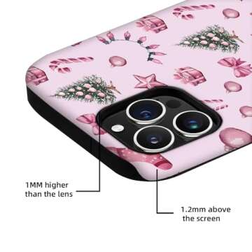TMSHUNFSS Case for iPhone 16 Pro,[Compatible with Magsafe] Christmas Floral Phone Case for Girl Women Boy,Scratch-Resistant Shockproof Case for iPhone 16 Pro