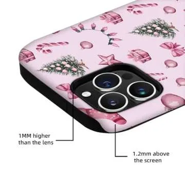 TMSHUNFSS Case for iPhone 16 Pro,[Compatible with Magsafe] Christmas Floral Phone Case for Girl Women Boy,Scratch-Resistant Shockproof Case for iPhone 16 Pro