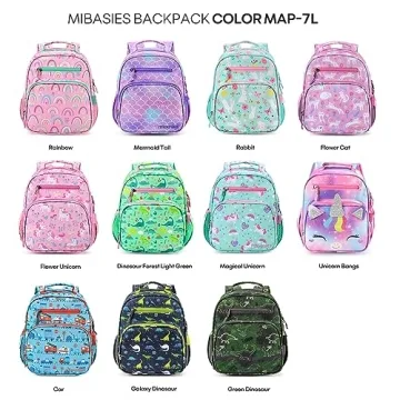 Mibasies Rainbow Toddler Backpack for Kids 2-4