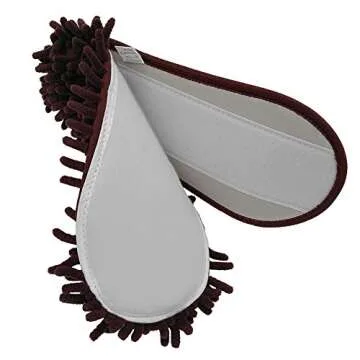 Selric Bear Super Chenille Microfiber Washable Mop Slippers Shoes for Women, Floor Dust Dirt Hair Cleaner, Multi-sizes Multi-Colors Available 9 7/9 Inches Size:5.5-8.5.
