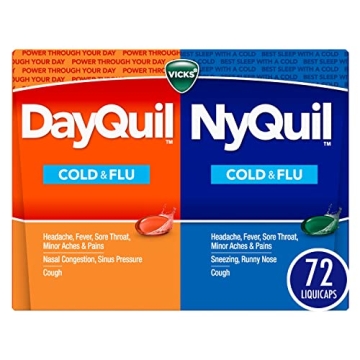 Vicks DayQuil NyQuil Cold & Flu Relief 72ct - Fast Multi-Symptom Relief