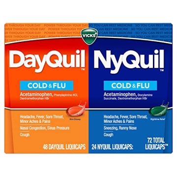 Vicks DayQuil NyQuil Cold Flu Relief 72ct Multi-Symptom