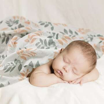 Muslin Swaddle Blankets for Newborn – 3 Pack Soft Organic Cotton Baby Essentials