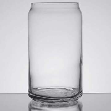 Ecodesign Drinkware Beer Glass Can Shaped 16 Oz - Pint Beer Glasses 4 PACK w/Coasters