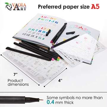 Versatile 12 PCS Stencil Set for Bullet Journaling and More