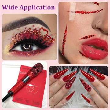 25000Pcs Red Resin Rhinestones for Crafting, DIY Gems