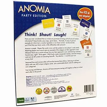Anomia Party Edition. Fun Family Card Game for Teens and Adults. Popular for Families and Couples.